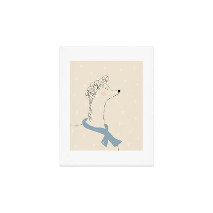 Winter Poodle Art Print Gallery Image 2