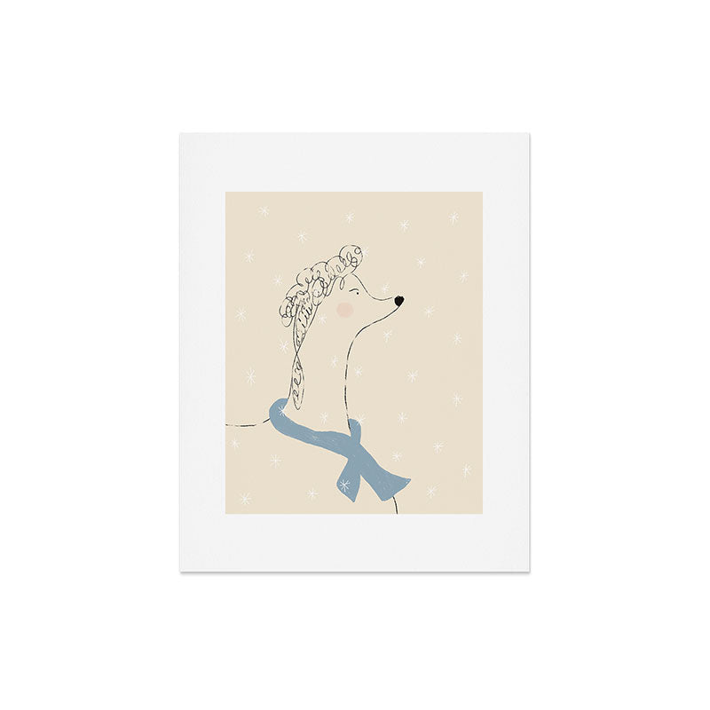 Winter Poodle Art Print Gallery Image 5