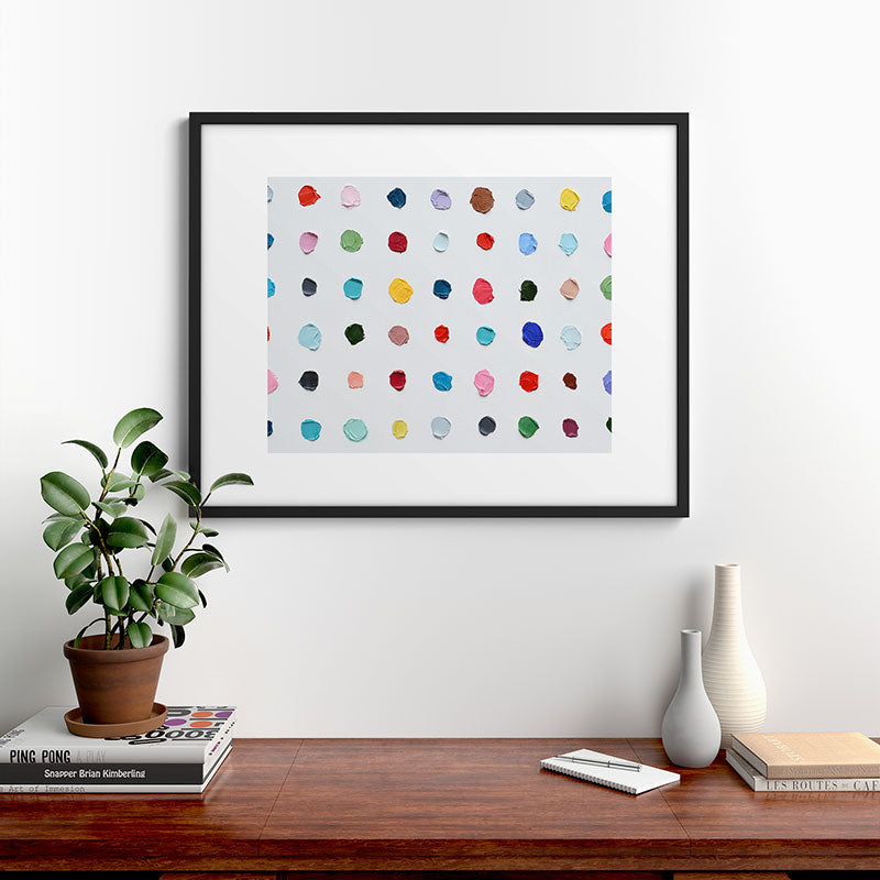 Infinite Polka Daubs Framed Art Print Gallery Image 9