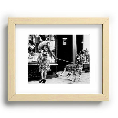 Woman Walking Pet Cheetah in London, 1939 Framed Art Print Gallery Image 69