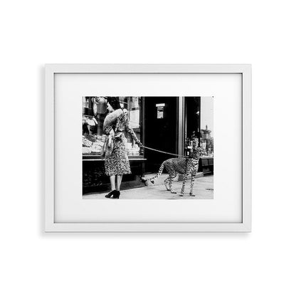 Woman Walking Pet Cheetah in London, 1939 Framed Art Print Gallery Image 23