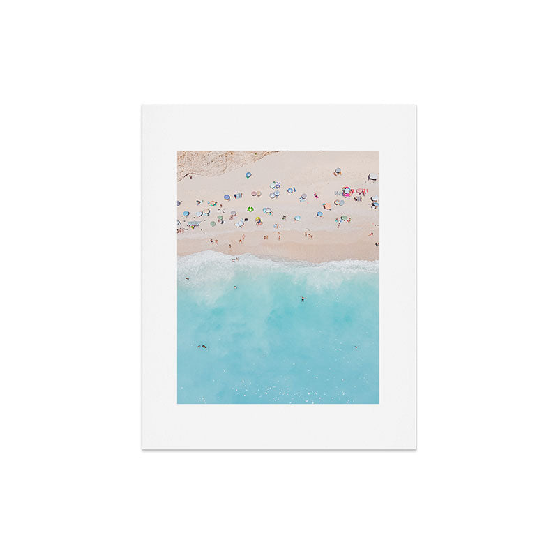 Aerial Beach Print, Aerial Beach Photography, Emerald Turquoise Ocean Beach Photography, Ocean Waves, Beach Art Poster, Home Decor Art Print Art Print Gallery Image 5