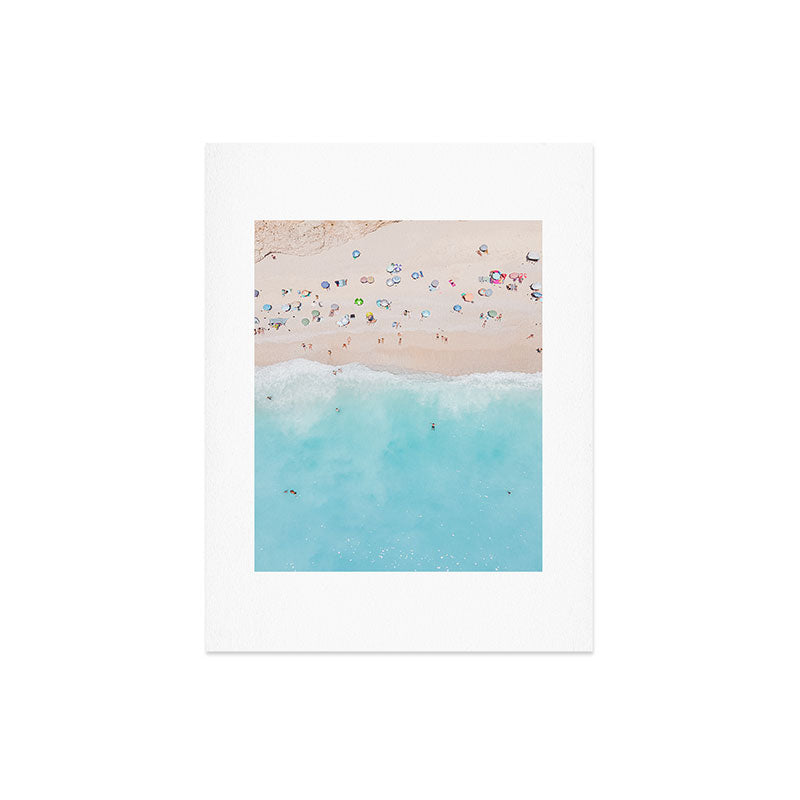 Aerial Beach Print, Aerial Beach Photography, Emerald Turquoise Ocean Beach Photography, Ocean Waves, Beach Art Poster, Home Decor Art Print Art Print Gallery Image 6