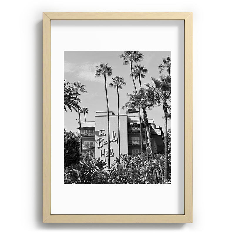 Beverly Hills Hotel, California black and white photograph / black and white photography Framed Art Print Gallery Image 97