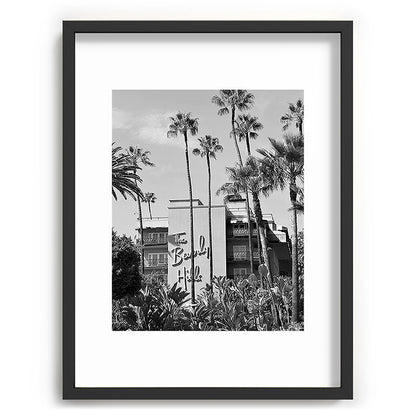Beverly Hills Hotel, California black and white photograph / black and white photography Framed Art Print Gallery Image 83