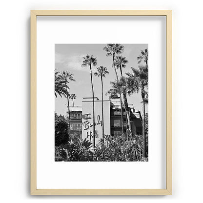 Beverly Hills Hotel, California black and white photograph / black and white photography Framed Art Print Gallery Image 100