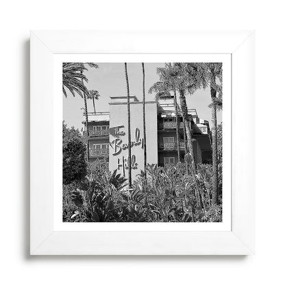 Beverly Hills Hotel, California black and white photograph / black and white photography Framed Art Print Gallery Image 79