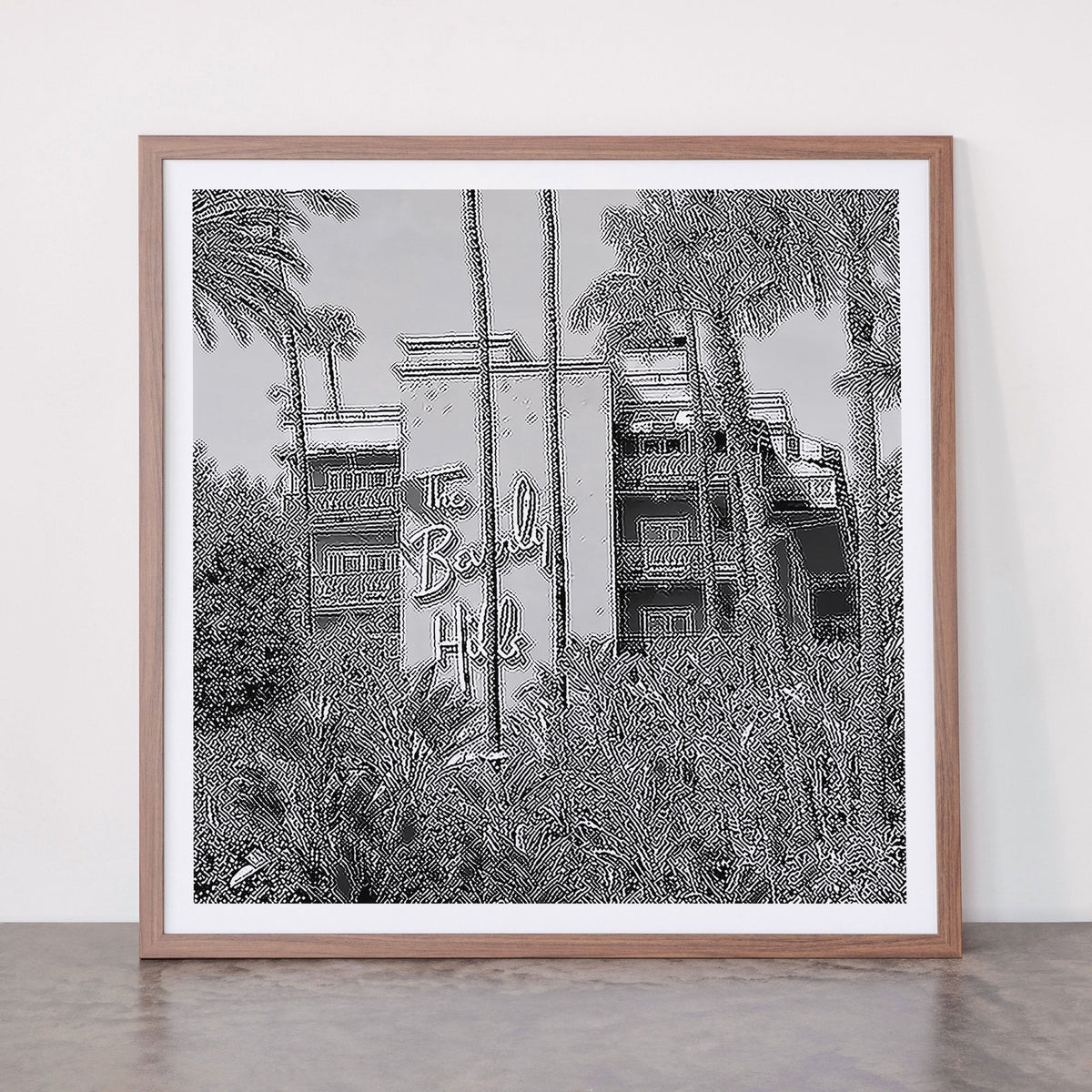 Beverly Hills Hotel, California black and white photograph / black and white photography Framed Art Print Gallery Image 66