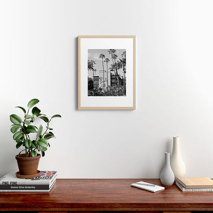 Beverly Hills Hotel, California black and white photograph / black and white photography Framed Art Print Gallery Image 26
