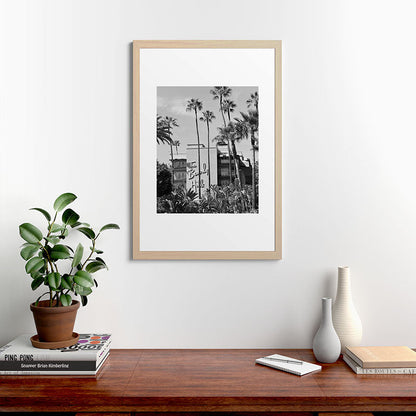Beverly Hills Hotel, California black and white photograph / black and white photography Framed Art Print Gallery Image 65