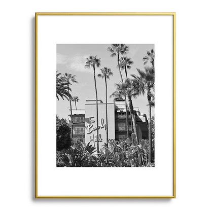Beverly Hills Hotel, California black and white photograph / black and white photography Framed Art Print Gallery Image 125