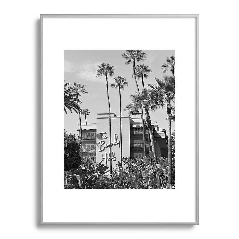 Beverly Hills Hotel, California black and white photograph / black and white photography Framed Art Print Gallery Image 134