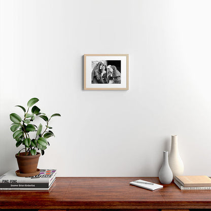 Nuns smoking black and white photograph - photography - photographs portrait for home and wall decor Framed Art Print Gallery Image 22