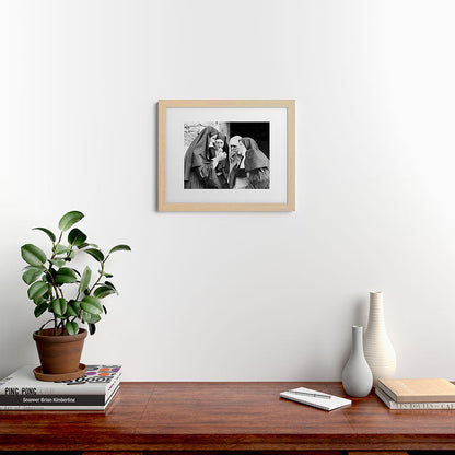 Nuns smoking black and white photograph - photography - photographs portrait for home and wall decor Framed Art Print Gallery Image 63