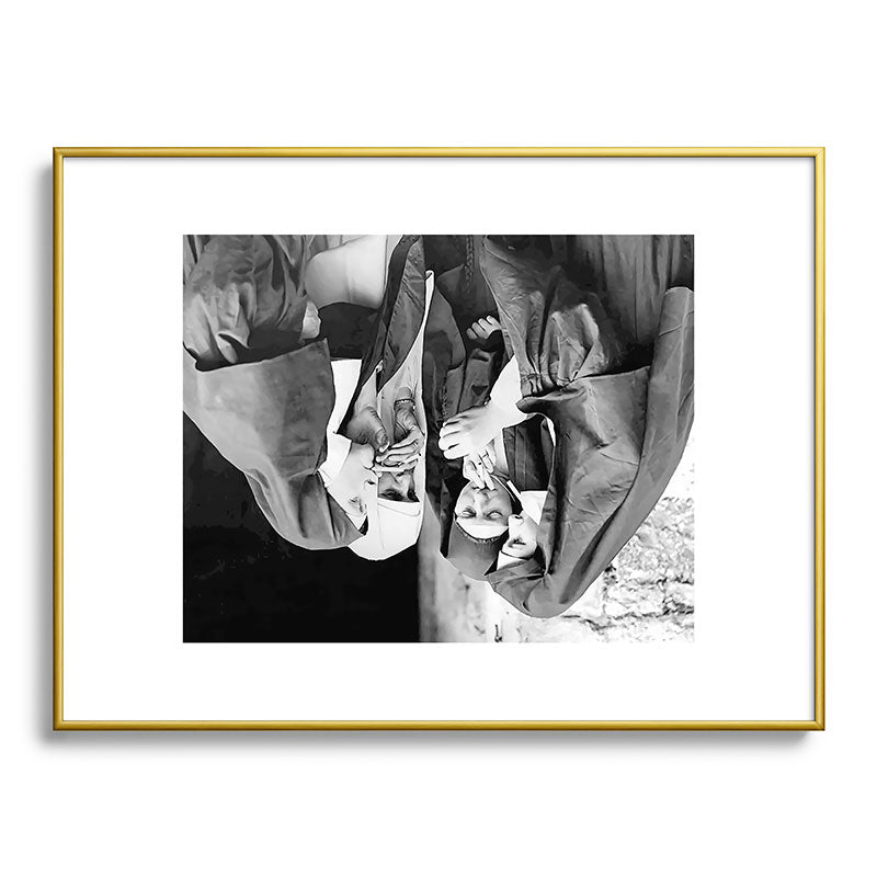 Nuns smoking black and white photograph - photography - photographs portrait for home and wall decor Framed Art Print Gallery Image 124