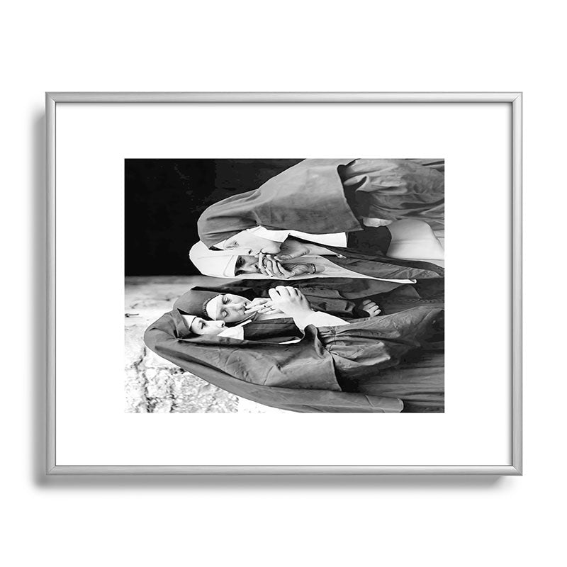 Nuns smoking black and white photograph - photography - photographs portrait for home and wall decor Framed Art Print Gallery Image 129