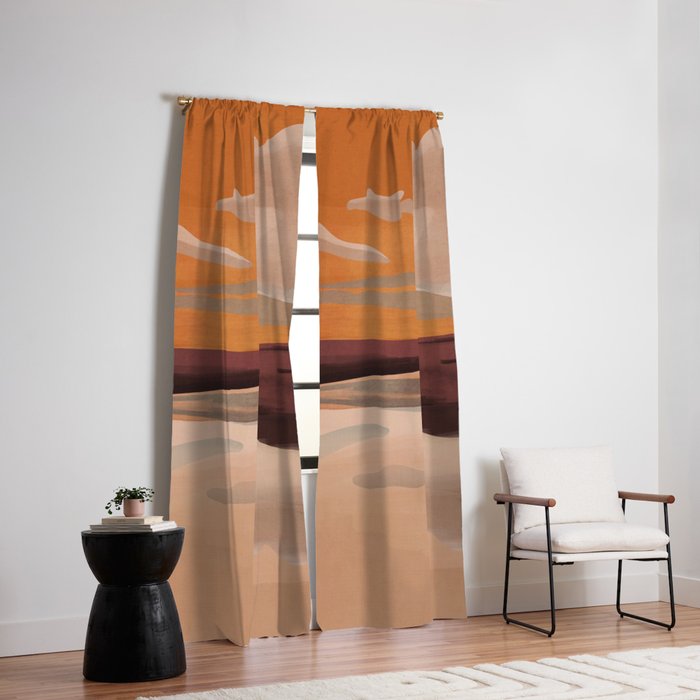 Abstract Art Landscape 70 Window Curtain Gallery Image 2
