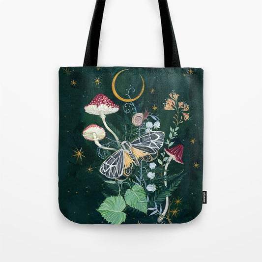 Mushroom night moth Tote Bag Gallery Image 1