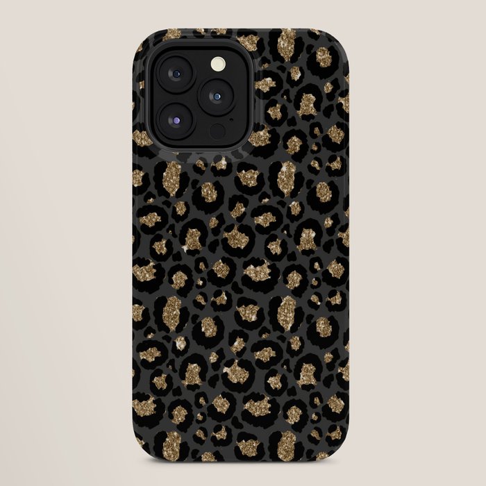 Black Gold Leopard Print Pattern iPhone Case Gallery Image 28