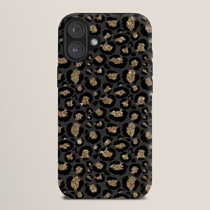 Black Gold Leopard Print Pattern iPhone Case Gallery Image 10