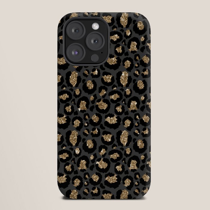 Black Gold Leopard Print Pattern iPhone Case Gallery Image 20