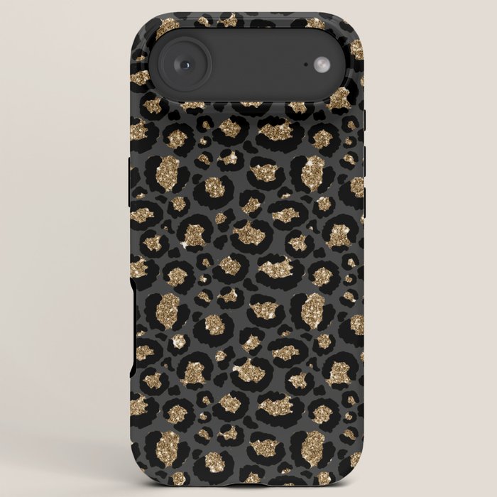 Black Gold Leopard Print Pattern iPhone Case Gallery Image 6
