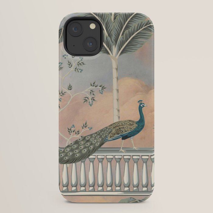 Chinoiserie Palatial Peacock Garden Peach Cloud Sky iPhone Case Gallery Image 22