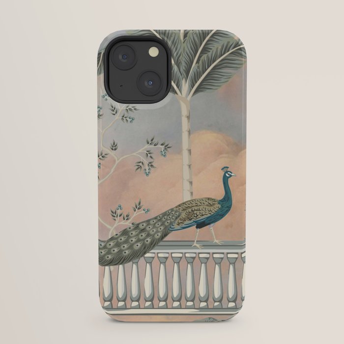 Chinoiserie Palatial Peacock Garden Peach Cloud Sky iPhone Case Gallery Image 21