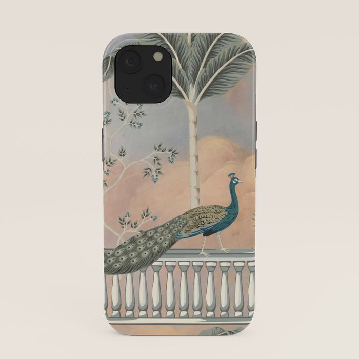 Chinoiserie Palatial Peacock Garden Peach Cloud Sky iPhone Case Gallery Image 37
