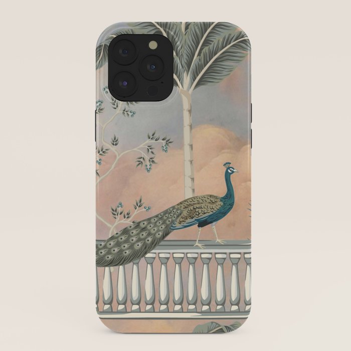 Chinoiserie Palatial Peacock Garden Peach Cloud Sky iPhone Case Gallery Image 40