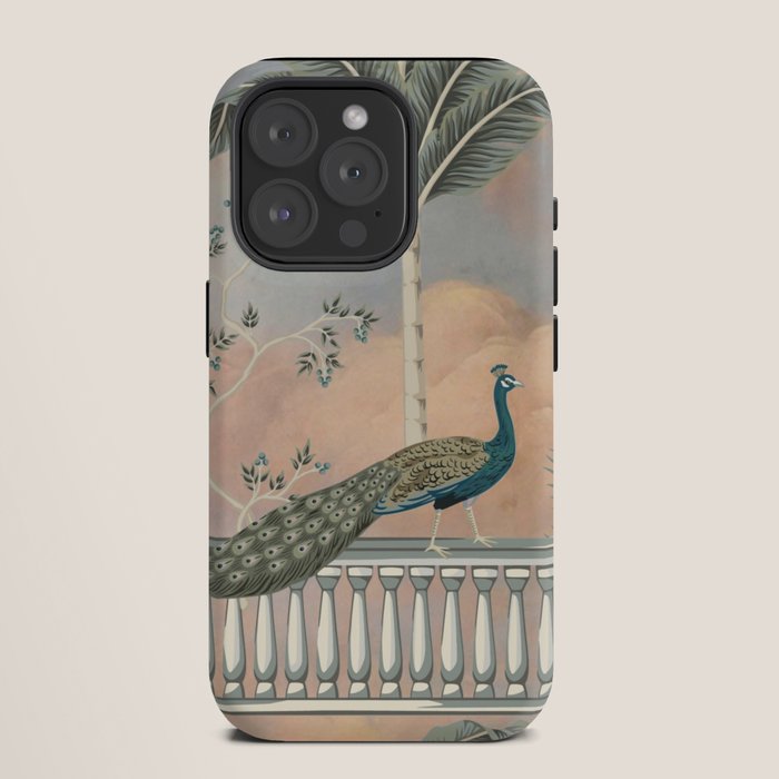 Chinoiserie Palatial Peacock Garden Peach Cloud Sky iPhone Case Gallery Image 11