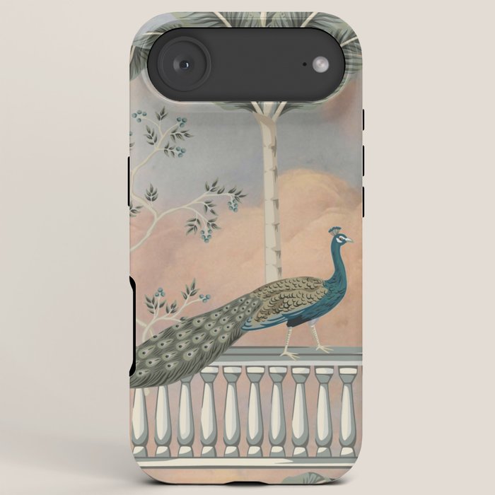 Chinoiserie Palatial Peacock Garden Peach Cloud Sky iPhone Case Gallery Image 6