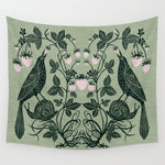 Birds and Snails with Strawberries Wall Tapestry Gallery Image 1