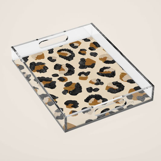 Leopard Print â Neutral Gold Light Palette Acrylic Tray Gallery Image 1