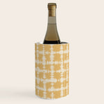 Tie dye checked in yellow Wine Chiller Gallery Image 1