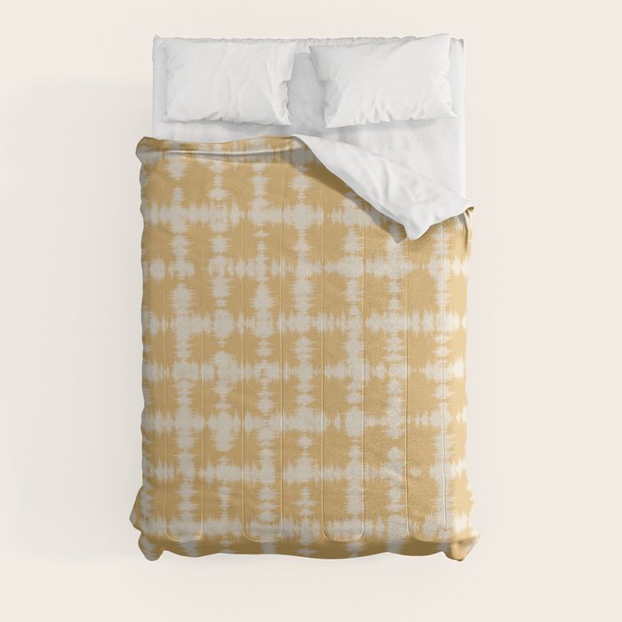 Tie dye checked in yellow Comforter Gallery Image 8