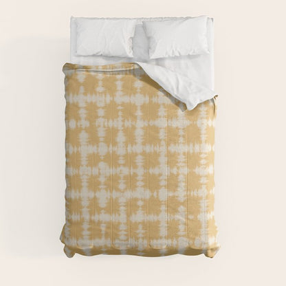 Tie dye checked in yellow Comforter Gallery Image 8