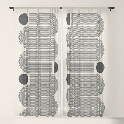 Abstraction_LINE_BLACK_DOT_VISUAL_ART_Minimlism_001A Window Curtain Gallery Image 17
