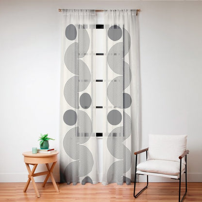 Abstraction_LINE_BLACK_DOT_VISUAL_ART_Minimlism_001A Window Curtain Gallery Image 24