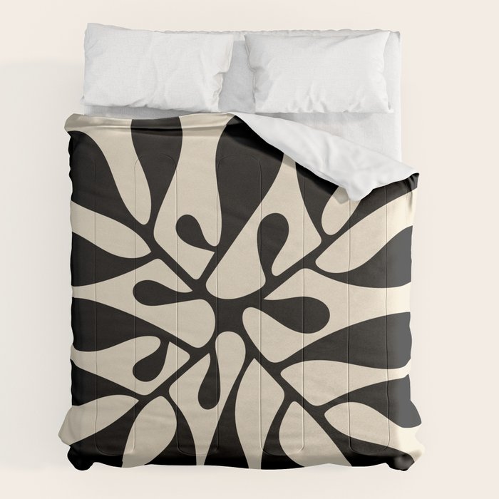 Matisse Inspired Abstract Cut Outs black Comforter Gallery Image 7