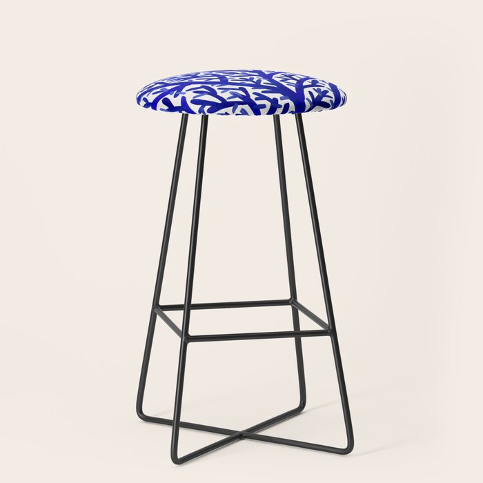Fan Coral â Navy Stool Gallery Image 1