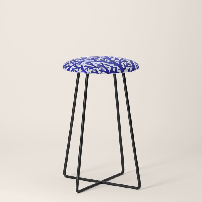 Fan Coral â Navy Stool Gallery Image 3