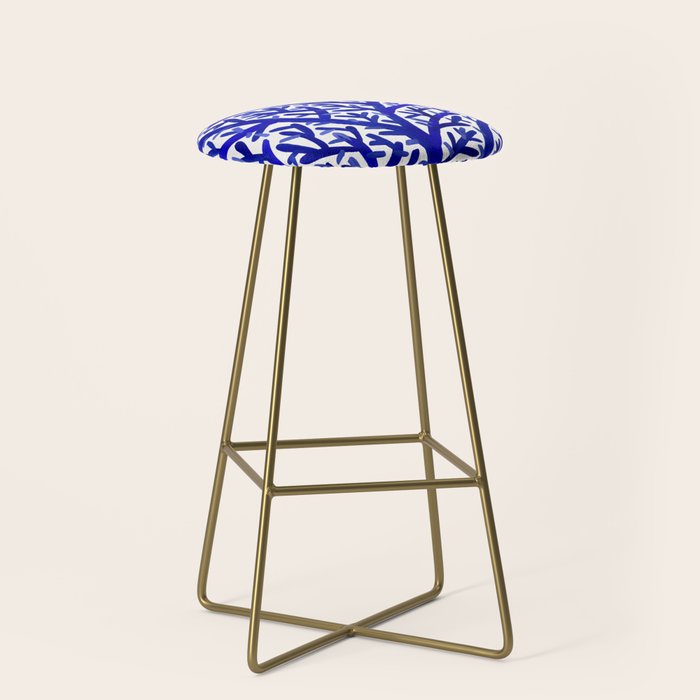 Fan Coral â Navy Stool Gallery Image 2