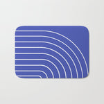 Minimal Arch XXI Bright Blue Modern Geometric Lines Bath Mat Gallery Image 1