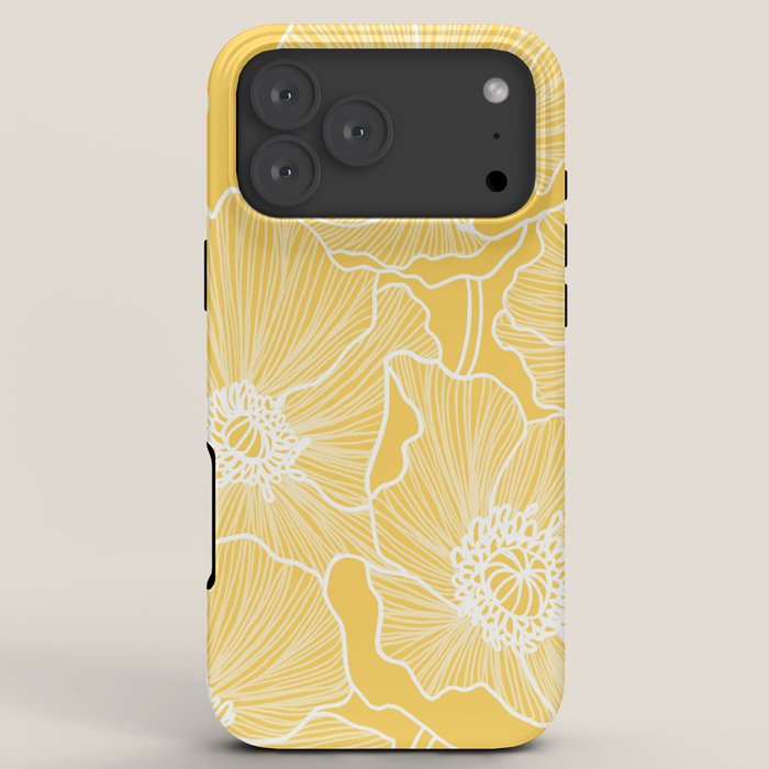 Sunshine Yellow Poppies iPhone Case Gallery Image 8