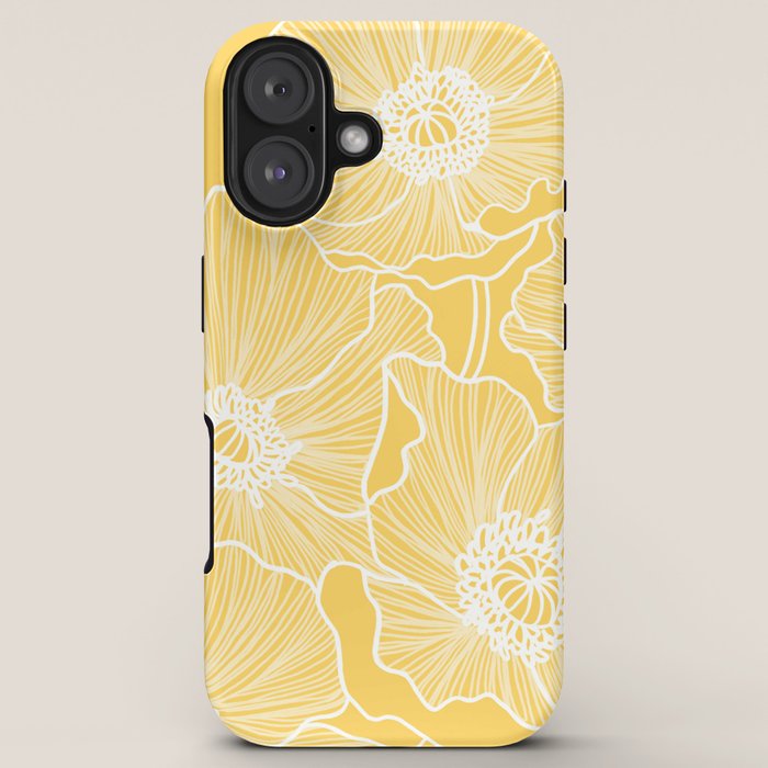 Sunshine Yellow Poppies iPhone Case Gallery Image 5