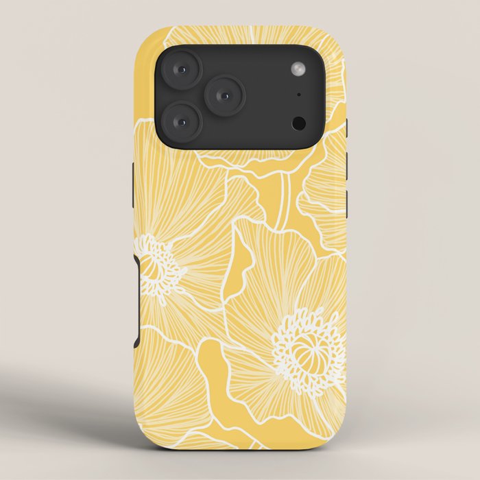 Sunshine Yellow Poppies iPhone Case Gallery Image 3