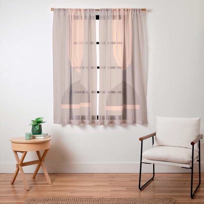 Abstraction_Balance_Round_Bohemian_Shape_Minimalism_001 Window Curtain Gallery Image 19