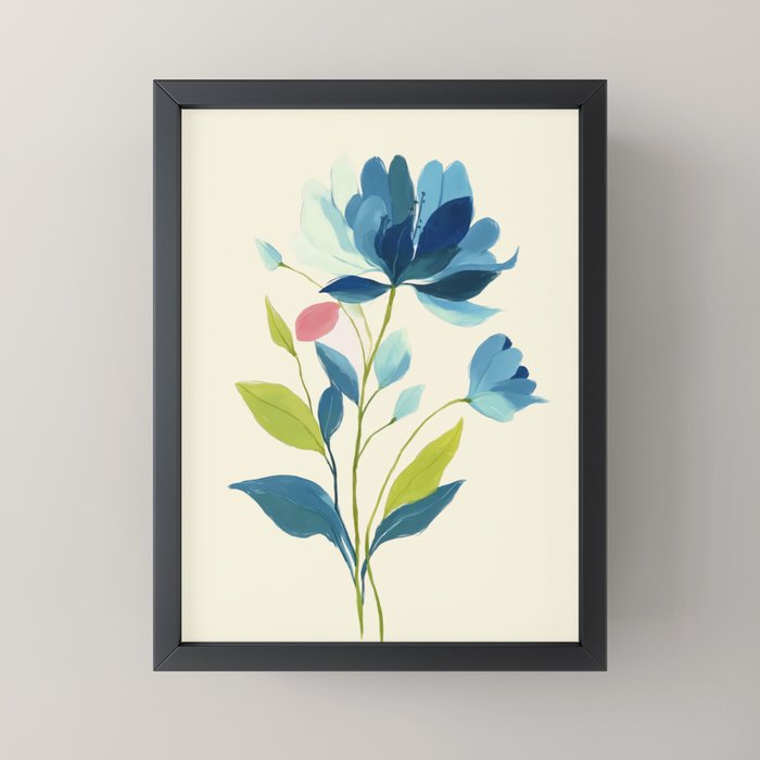 Azure Bloom Mini Art Print Gallery Image 3