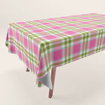Pink Green Madras Plaid Tablecloth Gallery Image 1